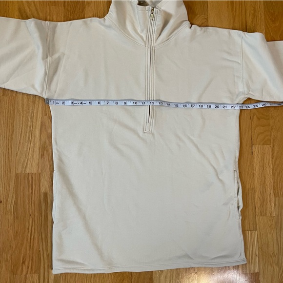 NWT J. Crew University Terry Long Half Zip Tunic Natural Small - Picture 10 of 10